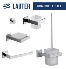 Набор аксессуаров для ванной Lauter 21SH71061 + 21SH71051 + 21SH71071 + 21SH71091 + 21SH71111 Chrome, 5 предметов