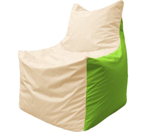 Кресло-мешок Flagman Фокс Ф2.1-141 слоновая кость/салатовый