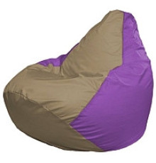 Кресло-мешок Flagman Груша Мини L Г0.1-84 темно-бежевый/сиреневый