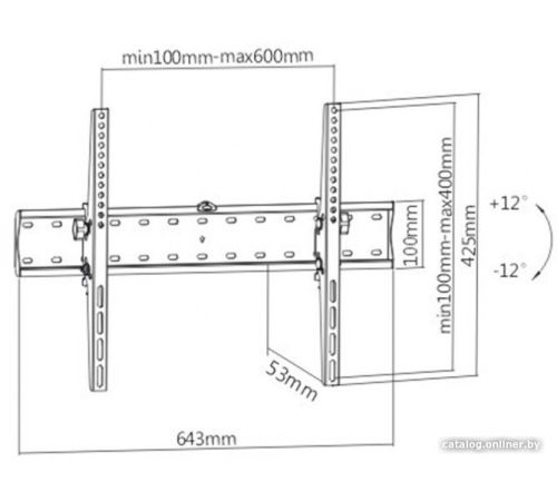 Кронштейн для телевизора Gembird WM-70T-02