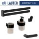 Набор аксессуаров для ванной Lauter 21TS3019 + 21TS3021 + 21TS3011 + 21TS3013 + 21TS3004 Matt Black, 5 предметов