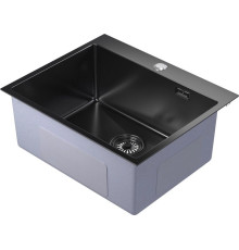 Кухонная мойка Mixline Pro 555134 черный графит, с сифоном