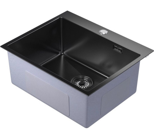 Кухонная мойка Mixline Pro 555134 черный графит, с сифоном