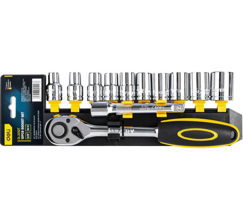 Набор трещотка с головками Deli DL2012T 12 предметов