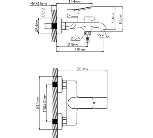 Смеситель Diadonna D168-30