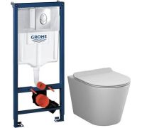 Унитаз подвесной AM.PM Sunny Flashclean C85C1701SC + GROHE Rapid SL 38721001
