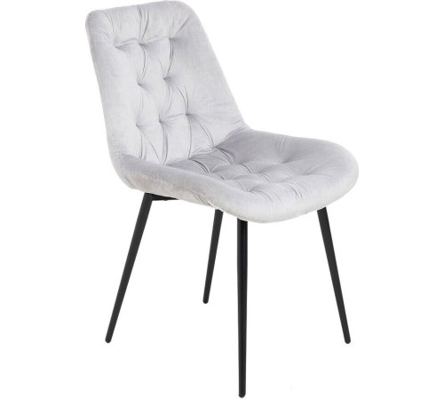 Стул Алвест AV 435 светло-серый бархат/черный