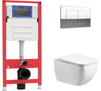 Унитаз подвесной Oliveeka OL-MQ1216E12-CR хром