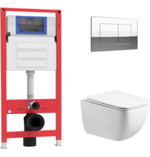 Унитаз подвесной Oliveeka OL-MQ1216E12-CR хром