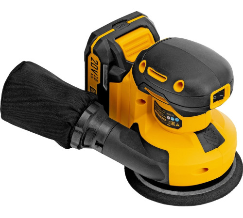 Эксцентриковая шлифмашина Denzel CROSH-20-125 с 1-им АКБ