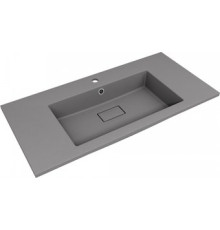 Умывальник Symbolite Line 100x48 кварц, серый шелк