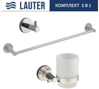 Набор аксессуаров для ванной Lauter 21SH72061 + 21SH72091 + 21SH70011 Chrome, 3 предмета