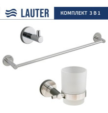 Набор аксессуаров для ванной Lauter 21SH72061 + 21SH72091 + 21SH70011 Chrome, 3 предмета