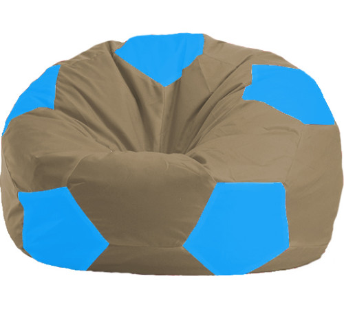 Кресло-мешок Flagman Мяч Стандарт М1.1-96 бежевый/голубой