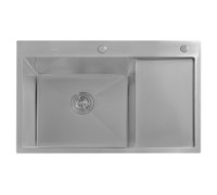 Кухонная мойка Astir Decor Satin C78x51L с сифоном, дозатором и коландером