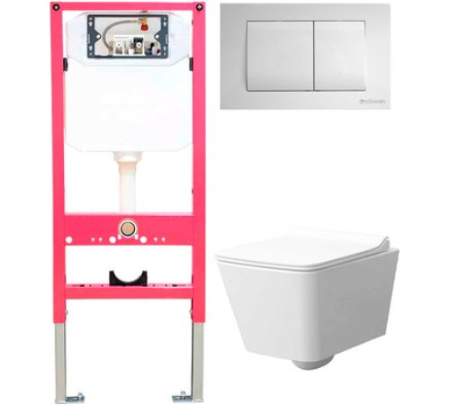 Унитаз подвесной Керамин Тобаго R МЛ Slim Премиум c кнопкой K5236-К-EEA1