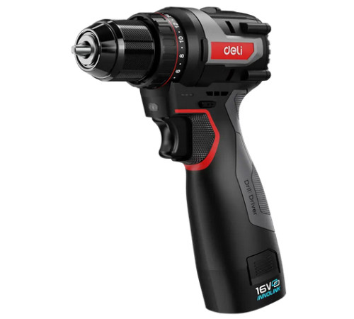 Дрель-шуруповерт Deli EDE-DZ16-1D2 с 2-мя АКБ