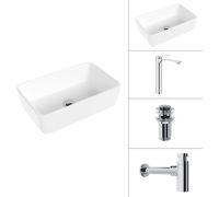 Умывальник Lauter 21674A + Rio 21AM12672 + сифон 21635CH + дон.клапан 21190CH хром