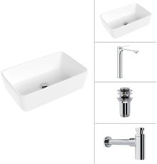Умывальник Lauter 21674A + Rio 21AM12672 + сифон 21635CH + дон.клапан 21190CH хром