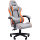 Игровое геймерское кресло CHAIRMAN CH28 экокожа, серый/оранжевый