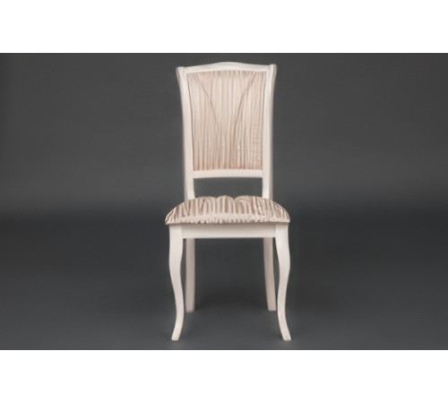 Стул TetChair Opera дерево гевея/Ivory White/слоновая кость/ткань бежевая/рисунок золото