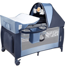 Манеж-кровать Lionelo Sven Plus темно-синий