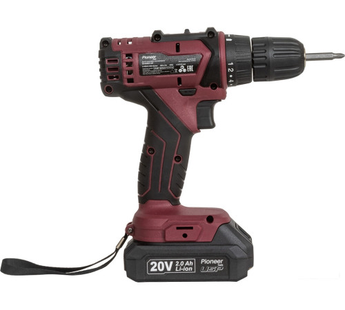 Дрель-шуруповерт Pioneer Tools CD-M2002C-USP с 2-мя АКБ, кейс, оснастка