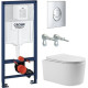 Унитаз подвесной Grado GD-W204T + GROHE Rapid SL 38721001 с кнопкой смыва