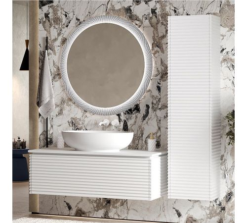 Умывальник Belux Алекс 700 Эллипс 18, белый матовый/Solid Surface
