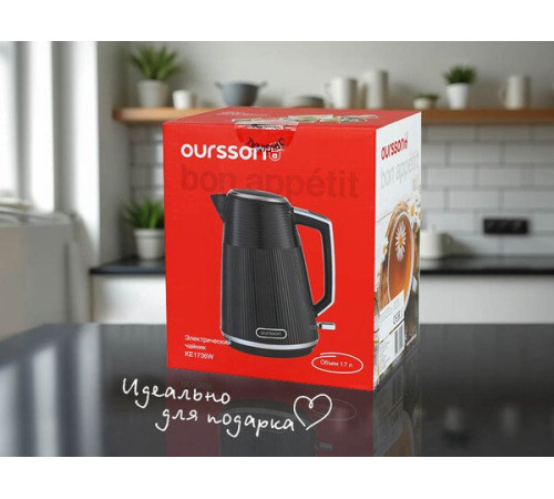 Электрический чайник Oursson KE1736W/BL