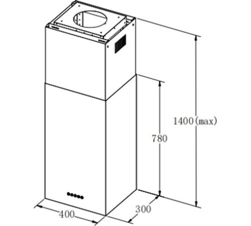 Кухонная вытяжка Weissgauff Box 1400 Island BL