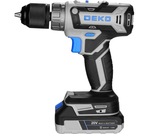 Дрель-шуруповерт Deko DKCD20-Li Set1 083-1117 с 2-мя АКБ, кейс