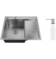 Кухонная мойка РМС MRK-6350BL-L с дозатором