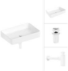 Умывальник Lauter 21842 + клапан 21190W + сифон 21635W белый матовый