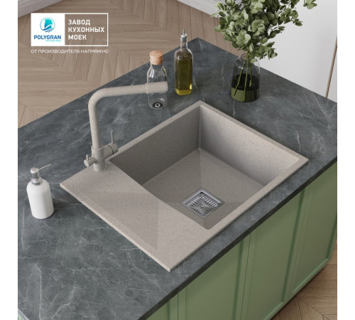 Кухонная мойка Polygran Blade 660 кремовый