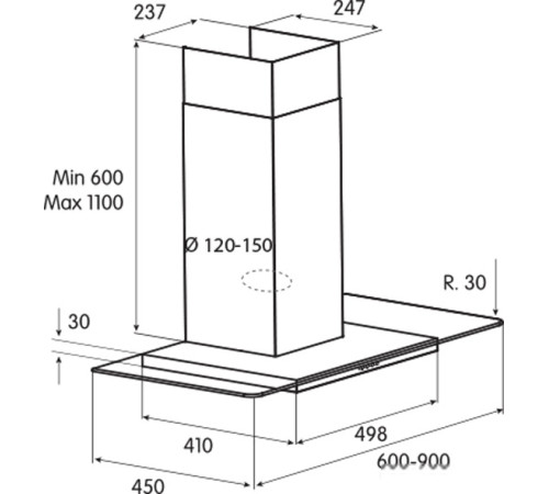 Кухонная вытяжка Jetair Molly P 60 INX PRF0004043A
