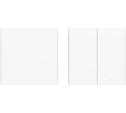 Выключатель Aqara Smart Wall Switch H1 двухклавишный без нейтрали белый