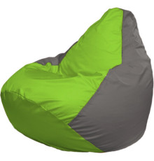 Кресло-мешок Flagman Груша Макси Г2.1-160 серый/салатовый