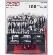 Набор отвертка с битами и головками Crown CPHDS-AXC100