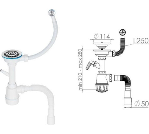 Кухонная мойка AV Engineering Solo AV500460SGTA гранит