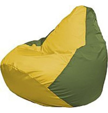 Кресло-мешок Flagman Груша Медиум Г1.1-259 жёлтый/оливковый