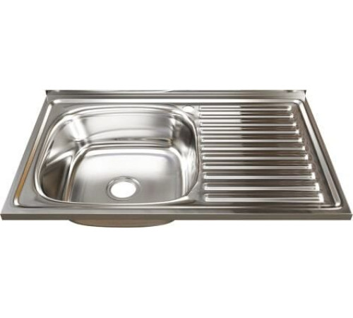 Кухонная мойка Mixline 528174 левая, полированная, 0.6 мм
