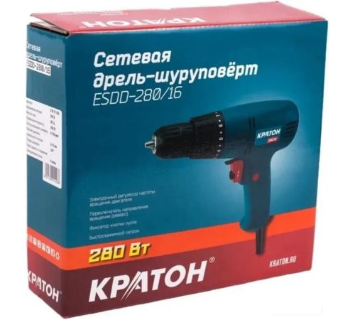 Дрель-шуруповерт Кратон ESDD-280/16 Hobby 30201028