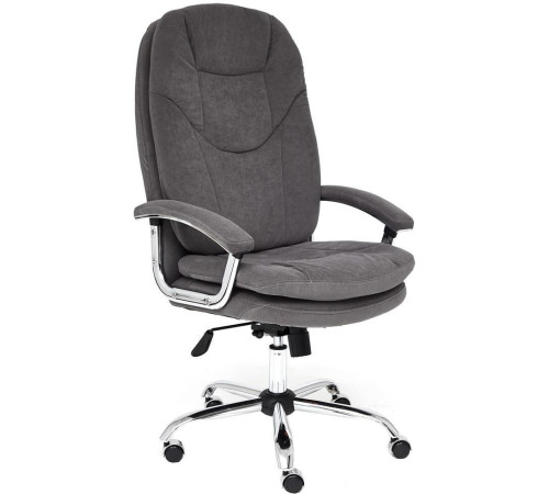 Кресло TetChair Softy LUX флок, серый