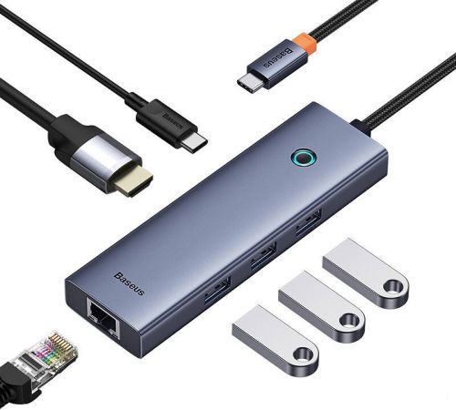 Док-станция Baseus Flite Series 6-Port Hub Docking Station B00052807813-00