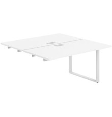 Стол Norden Приставка 320x143.8x75 AG.126.WH.L.72.WH белый/серебристый/белый