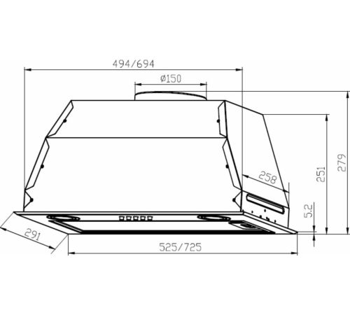Кухонная вытяжка LEX GS Bloc P 600 серый