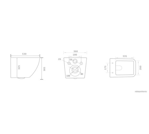 Унитаз подвесной Aquaceramika Mikado AC013E