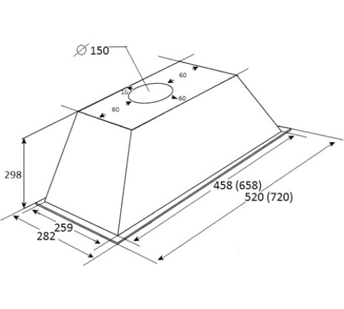Кухонная вытяжка KUPPERSBERG Inlinea 72 B