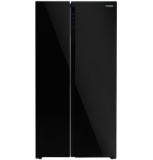 Холодильник side by side Hyundai CS5003F черное стекло